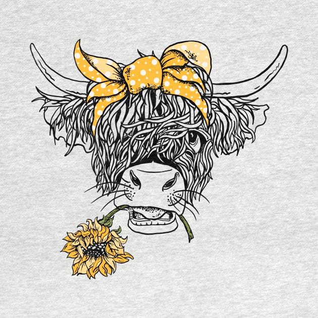 UKRAINE COW AND SUNFLOWER by DZHotMess